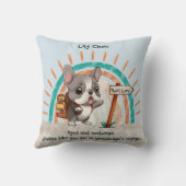 かわいい漫画フランスのブルドッグ新学期生 クッション (裏面)