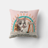 かわいい漫画フランスのブルドッグ新学期生 クッション (裏面)