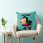 かわいい漫画ブラックシープスケッチ クッション (椅子)
