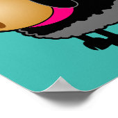 かわいい漫画ブラックシープスケッチ ポスター (角)