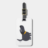 かわいい漫画ブラックラブラドールラゲッジタグ ラゲッジタグ (正面縦)