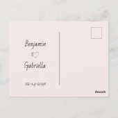 かわいい漫画ブルドッグ愛好家ハートバレンタインデー ポストカード (裏面)