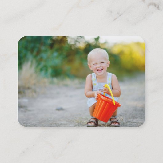 かわいい漫画ブルーホエールキッドのプロフィール写真通話 名刺 (裏面)