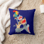 かわいい漫画ブレーメンタウンミュージシャン枕 クッション (ブランケット)