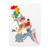 かわいい漫画ブレーメン町のミュージシャンフレキシブルマグネット マグネット (縦)