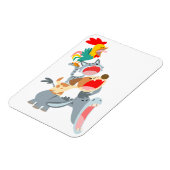 かわいい漫画ブレーメン町のミュージシャンフレキシブルマグネット マグネット (左側)