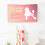 かわいい漫画プードルドッグイラストレーションペットケア 横断幕 (インサイチュ)