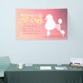 かわいい漫画プードルドッグイラストレーションペットケア 横断幕 (トレードショー)