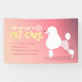 かわいい漫画プードルドッグイラストレーションペットケア 横断幕 (横)