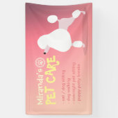 かわいい漫画プードルドッグイラストレーションペットケア 横断幕 (縦)