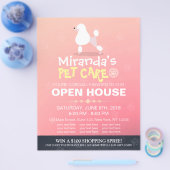 かわいい漫画プードルドッグショップオープンハウス チラシ (シングル)