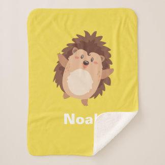 かわいい漫画ヘッジホッグ毛布 – Hedgie Life Series シェルパブランケット