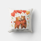 かわいい漫画ベアーズラブハートバレンタイン クッション (正面)