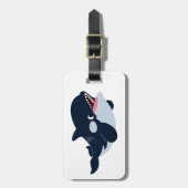 かわいい漫画ベビーオルカラゲッジタグ ラゲッジタグ (正面縦)