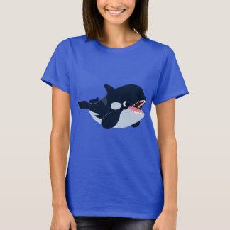 かわいい漫画ベビーオルカ女子Tシャツ Tシャツ