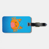 かわいい漫画ベビーカニブルー海 ラゲッジタグ (裏面横)