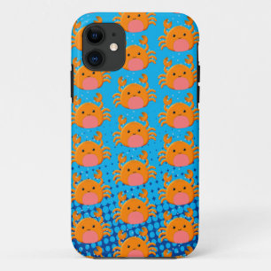 かわいい漫画ベビーカニブルー海 iPhone 11 ケース