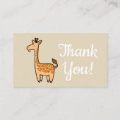 かわいい漫画ベビーキリン予約リクエスト エンクロージャーカード (裏面)