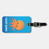 かわいい漫画ベビータコブルー海 ラゲッジタグ (正面横)