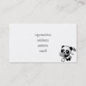 かわいい漫画ベビーパンダベアーゴルフ 名刺 (裏面)