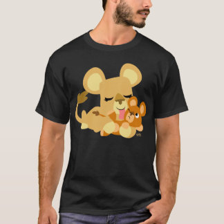 かわいい漫画ベビーライオンのバスTシャツ Tシャツ
