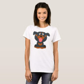 かわいい漫画ベビーロットワイラー女性Tシャツ Tシャツ (正面フル)