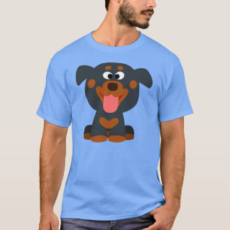 かわいい漫画ベビーロットワイラーTシャツ Tシャツ