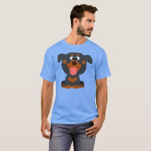 かわいい漫画ベビーロットワイラーTシャツ Tシャツ (正面フル)