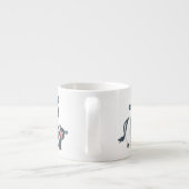 かわいい漫画ベルテッドガロウェイ牛と子牛 エスプレッソカップ (裏面)