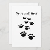 かわいい漫画ペットの歩道 招待状 (正面/裏面)