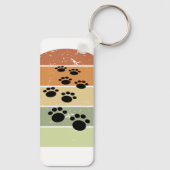 かわいい漫画ペットポートレイルヴィンテージサンセットキーチェーン キーホルダー (裏面)