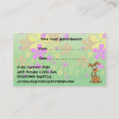 かわいい漫画ペット獣医 予約カード (裏面)