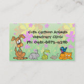 かわいい漫画ペット獣医 予約カード (正面)