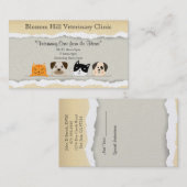 かわいい漫画ペット獣医 名刺 (正面/裏面)