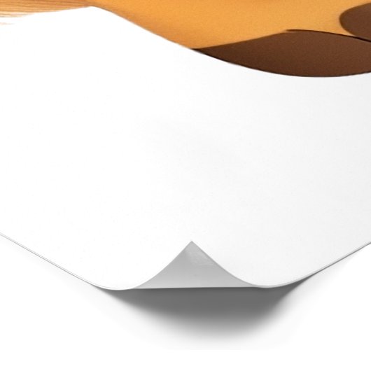 かわいい漫画ホースイラストレーションAIアート ポスター (角)