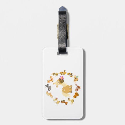 かわいい漫画ポニーマンダララゲッジタグ ラゲッジタグ (裏面縦)