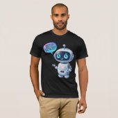 かわいい漫画ミームでチャットボットテンプレートを作成 Tシャツ (正面フル)