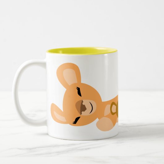 かわいい漫画ムームライオンとカブスマグカップ ツートーンマグカップ (左)