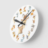 かわいい漫画ヤギのマンダラの壁時計 ラウンド壁時計 (傾斜)