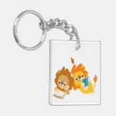 かわいい漫画ライオンの読者アクリルのキーチェーン キーホルダー (正面左)