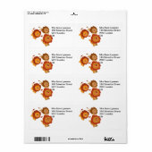 かわいい漫画ライオンズのハッピートリオ ラベル (フルシート)