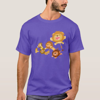 かわいい漫画ライオンズのパレードTシャツ Tシャツ