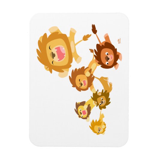 かわいい漫画ライオンズパレードの柔軟なマグネット マグネット (縦)