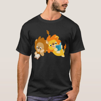 かわいい漫画ライオンリーダーズTシャツ Tシャツ