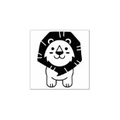 かわいい漫画ライオン ラバースタンプ (インプリント)