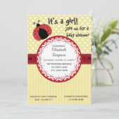 かわいい漫画ラディバグ赤ちゃんシャワー 招待状 (スタンド正面)