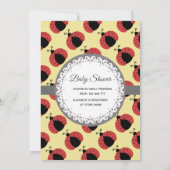 かわいい漫画ラディバグ赤ちゃんシャワーinvitati 招待状 (裏面)