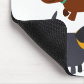 かわいい漫画ラブラドールの3つのフレーバーマウスパッド マウスパッド (コーナー)