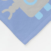 かわいい漫画ロボットロケット フリースブランケット (角)