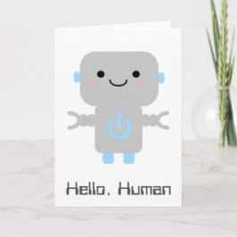 かわいい漫画ロボット | Hello Human カード